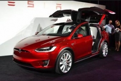 2017 Tesla Model X red